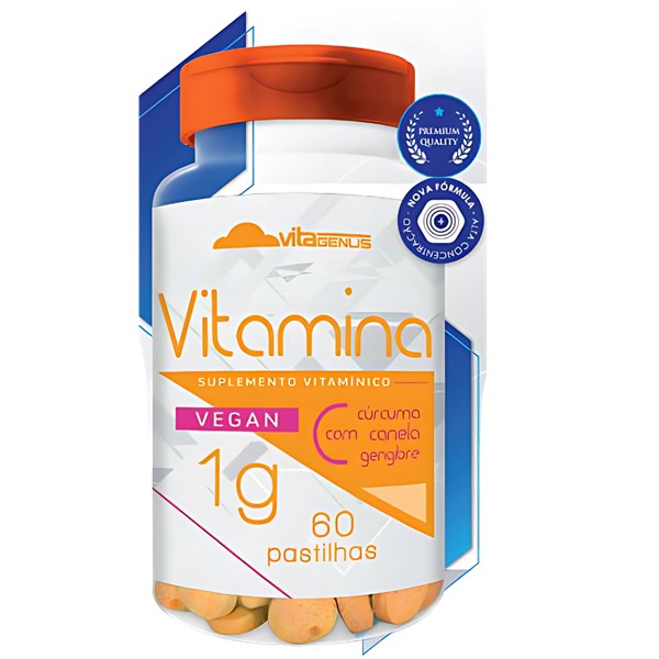 VITAMINA C VEGAN CURCUMA CANELA GENGIBRE 60PAST VITAGENUS
