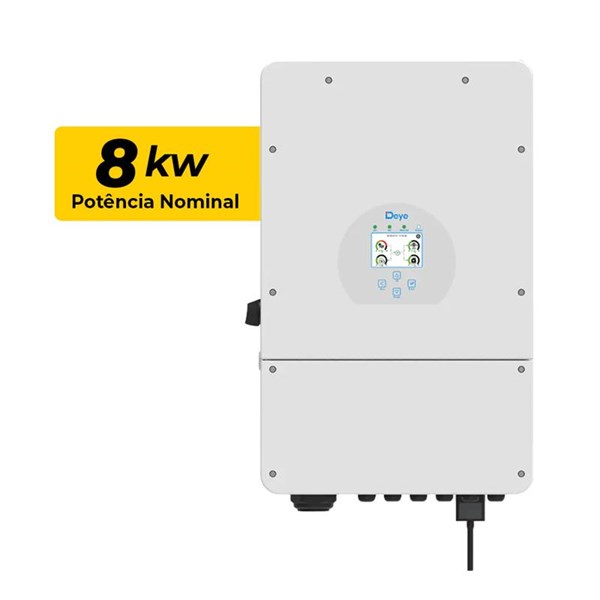 INVERSOR DEYE HIBRIDO 8KW 220V EU MONOFASICO 2 MPPT