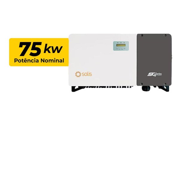 INVERSOR SOLIS 75KW 75K-5G-PRO TRIFASICO 220V 8MPPT WIFI AFCI
