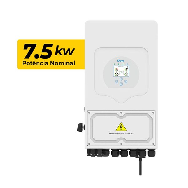 INVERSOR DEYE HIBRIDO 7.5KW 220V EU MONOFASICO 2 MPPT