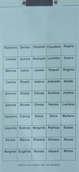CARTELA DE RIFA 100 NOMES BARÃO DA SORTE