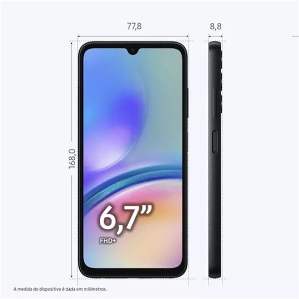 samsung galaxy a05s 128gb 6 gb ram tela infinita 6.7 preto