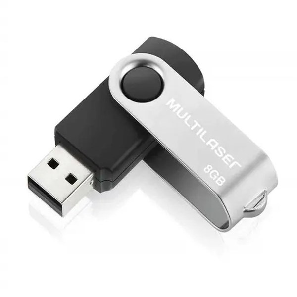  PENDRIVE TWIST PRETO 8GB