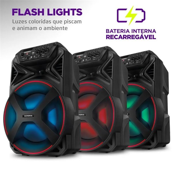 caixa amplificada mondial connect partyplus cm-250