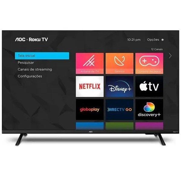 smart tv AOC 43  polegadas roku tv 