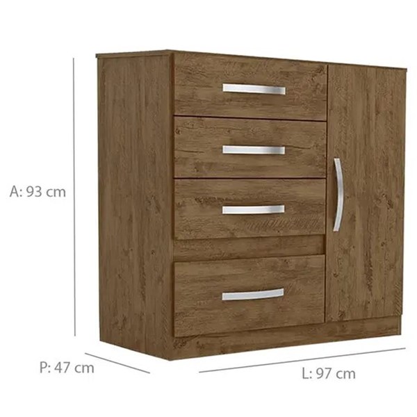 COMODA MOVAL VENUS 4G 1P RUSTIC