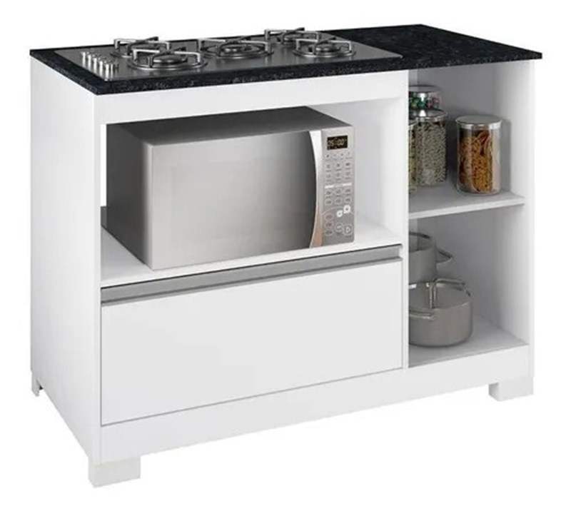  BALCAO COOKTOP NOTAVEL NT 3050 1 PT 1 GAVETAO NT3050 BRANCO