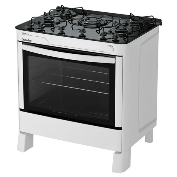 FOGAO 5B ESMALTEC AGATA GLASS BRANCO MESA VIDRO 