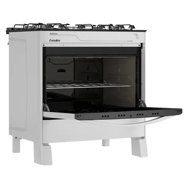 FOGAO 5B ESMALTEC AGATA GLASS BRANCO MESA VIDRO 
