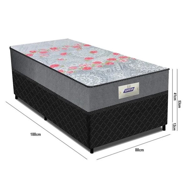 CAMA BOX SOLTEIRO CONJUGADO SUPREME  88CM