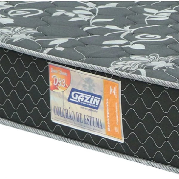 COLCHAO SOLTEIRO DREN ESPUMA D33 ALT 20CM PRETO
