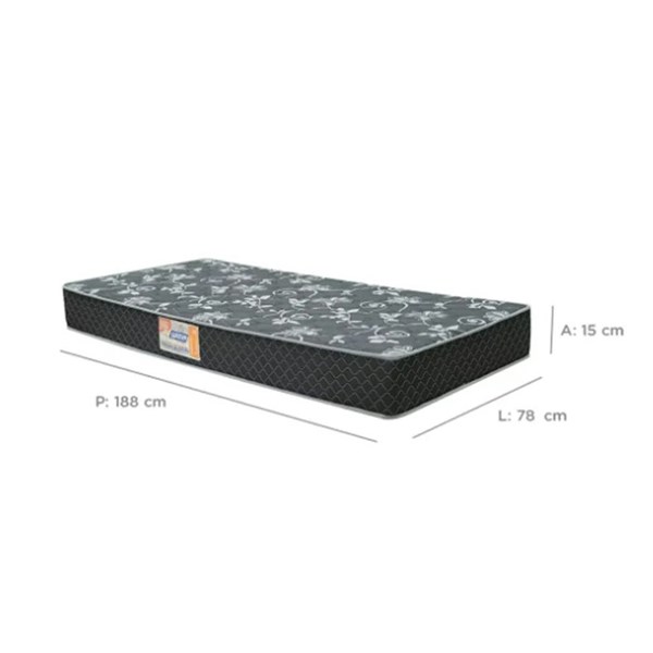COLCHAO SOLTEIRO DREN ESPUMA D33 ALT 20CM PRETO