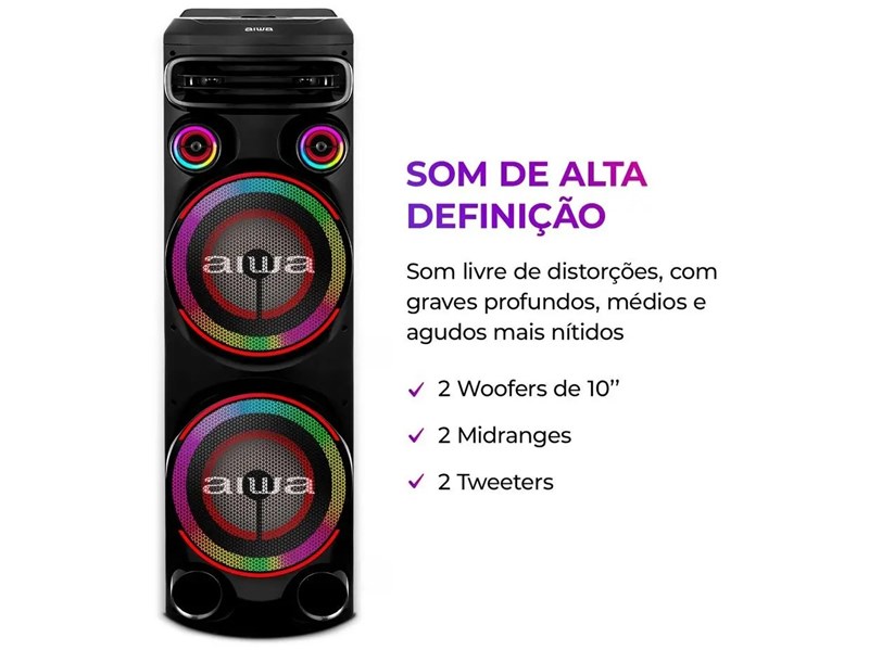caixa amp aiwa torreaws-t2w 02 2300w
