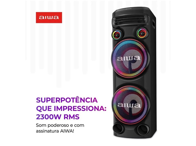 caixa amp aiwa torreaws-t2w 02 2300w