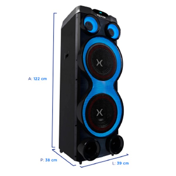 Caixa De Som Polyvox 2500w Torre Bluetooth - Xt-2212 T