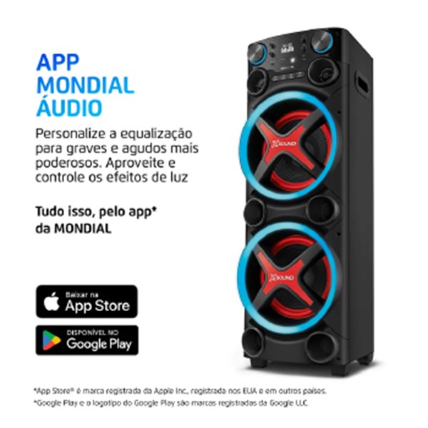 Caixa De Som Mondial Torre 2200w Bluetooth - 2501-01