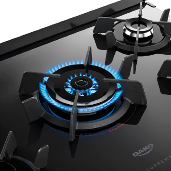 Fogao 5b Dako Supreme Titaniun Mesa De Vidro C/t - 300001821