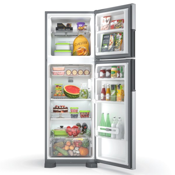 Refrigerador Consul Frost Free Duplex 386 litros com Altura Flex cor Inox - CRM44AK