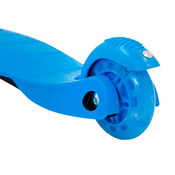 Patinete Regulável Infantil 3 Rodinhas Com Led Até 40kg Azul