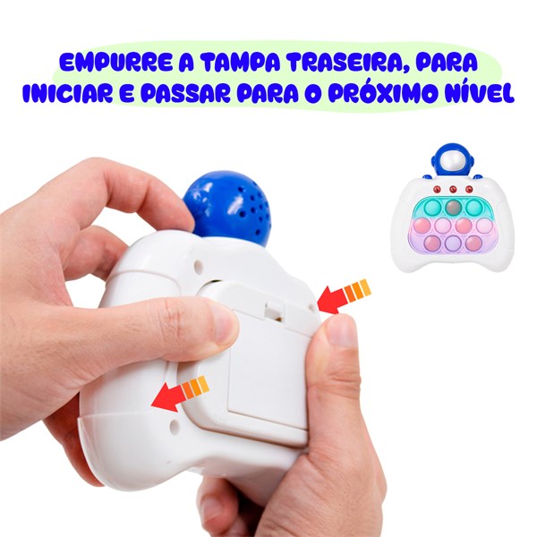 Brinquedo Pop It Eletrônico Mini Gamer Som Modelo:astronauta