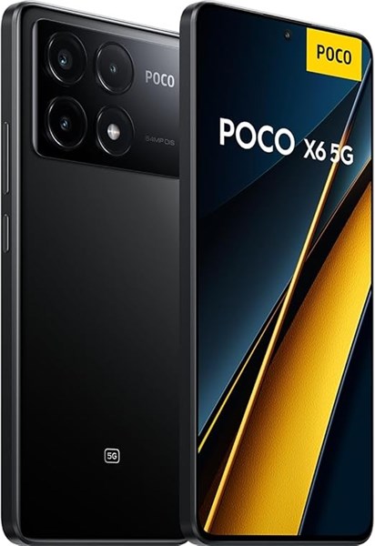 Smartphone Xiaomi POCO X6 Pro 5G 8GB+256GB NFC Dimensity 8300-Ultra 64MP câmera tripla 67W 120Hz AMOLED (Preto)