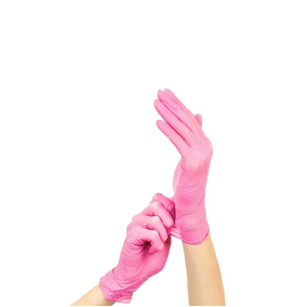 LUVA NITRILO PINK MEDIX CX C/ 100 UND
