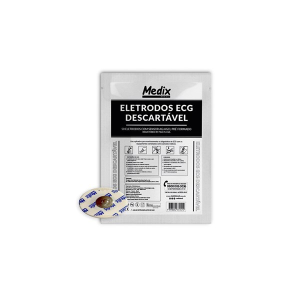 ELETRODO ECG ADULTO 35X40MM MEDIX