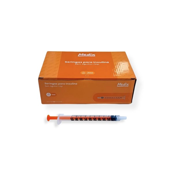 SERINGA INSULINA S/AG 1ML LUER SLIP UND MEDIX