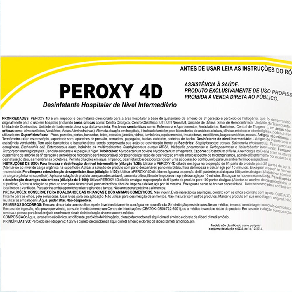 Spartan Peroxy 4D RTU 1L Limpeza e Desinfecção Fácil