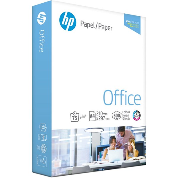 Papel sulfite Office A4 75g 210mmx297mm Hp PT 500 FL
