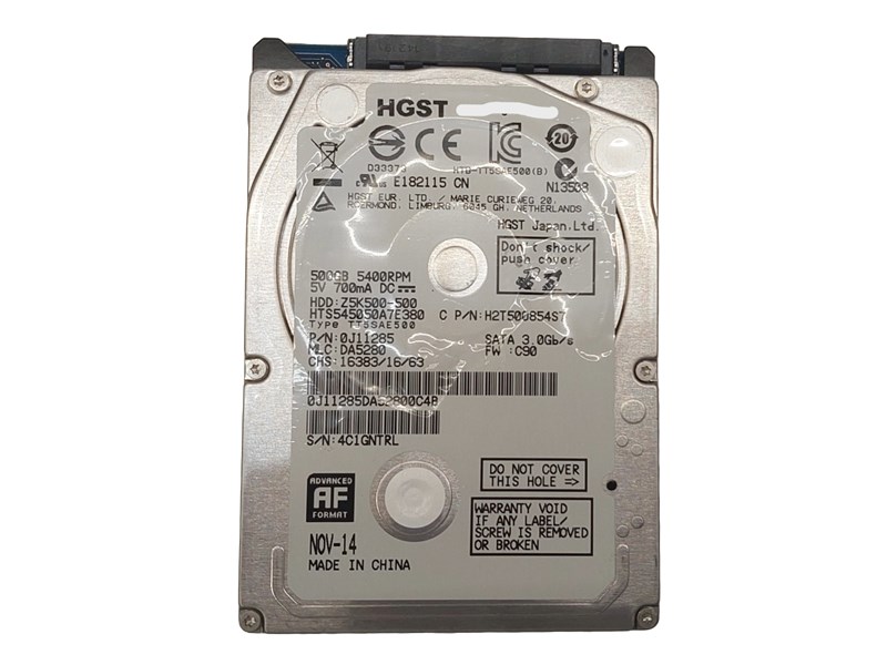 HDD SATA, HGST, 500GB, 2.5", 5400RPM, TT5SAE500, SEMINOVO
