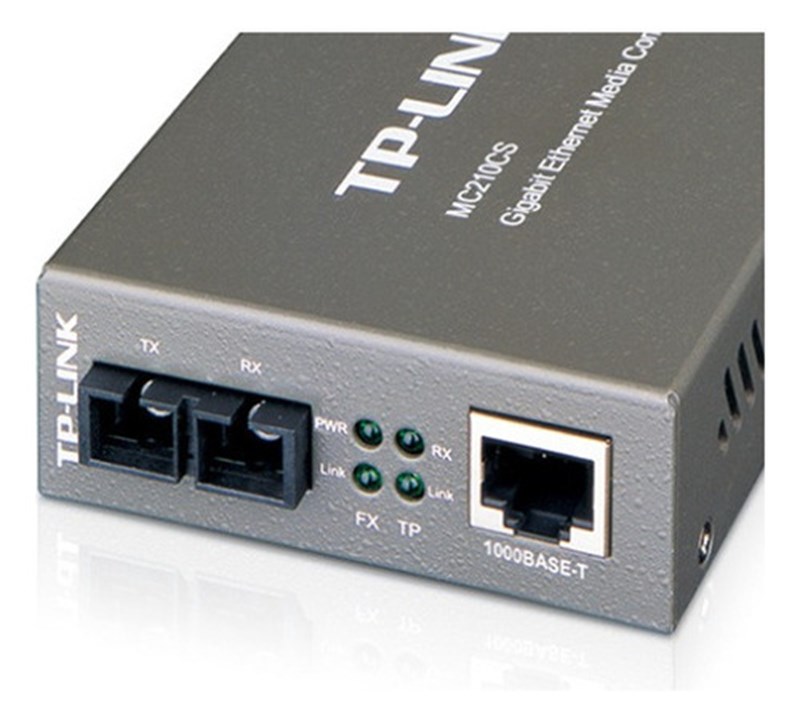 CONVERSOR DE MIDIA, FIBRA, TPLINK, SINGLE MODE, MC210CS