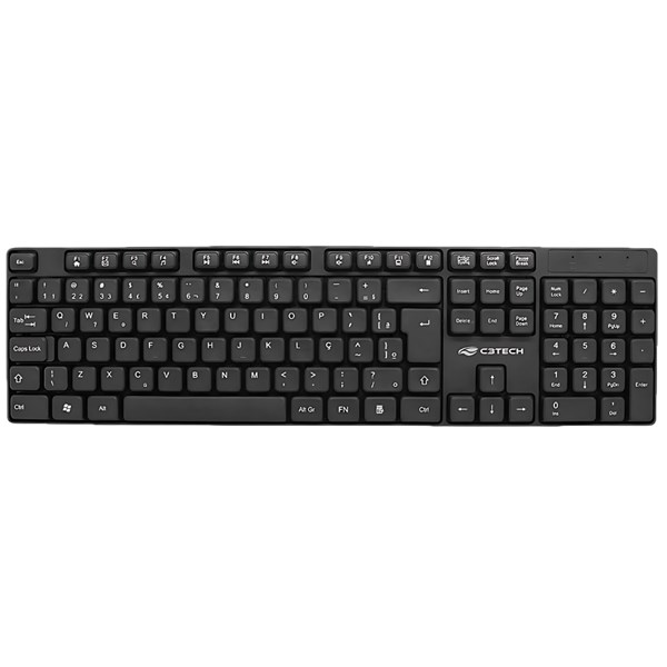 TECLADO, USB COM FIO, C3TECH, KB-M11BK, PRETO