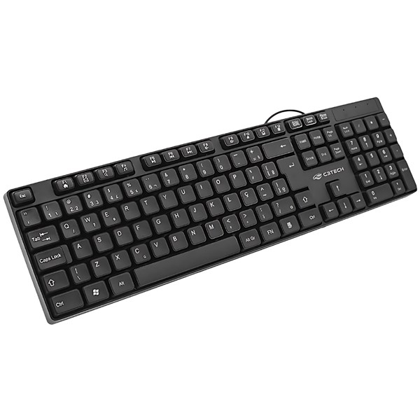 TECLADO, USB COM FIO, C3TECH, KB-M11BK, PRETO