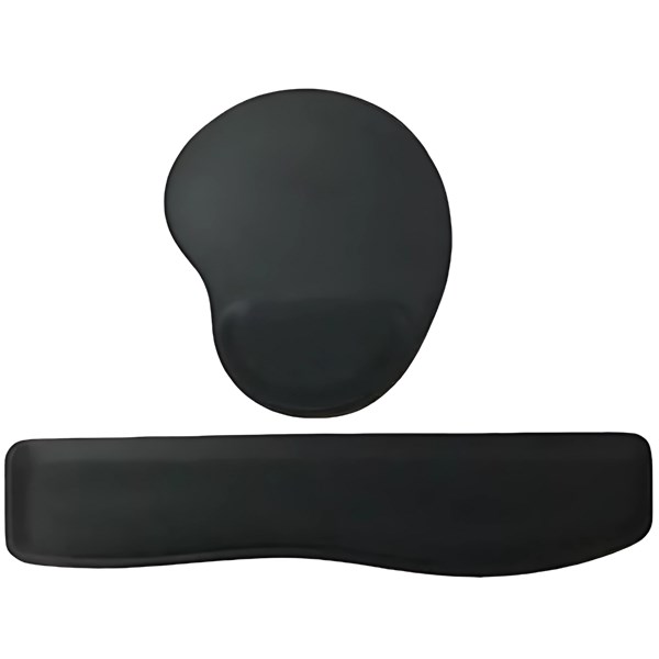 KIT MOUSE PAD + APOIO DE TECLADO ERGONOMICO, PRETO