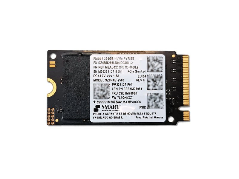 SSD NVME, 256GB, SAMSUNG, FORMATO 2242, PCIE 4.0 X4, OEM