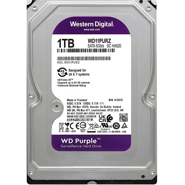 HDD WD PURPLE, 1 TB, WD11PURZ