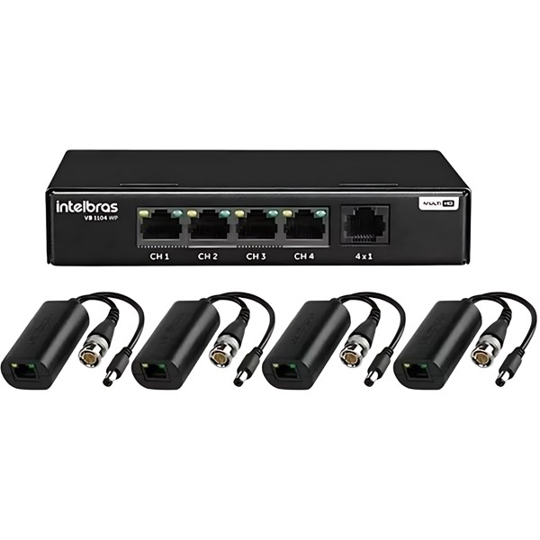 POWER BALUN, INTELBRAS, VB 1104 WP, 04 CANAIS
