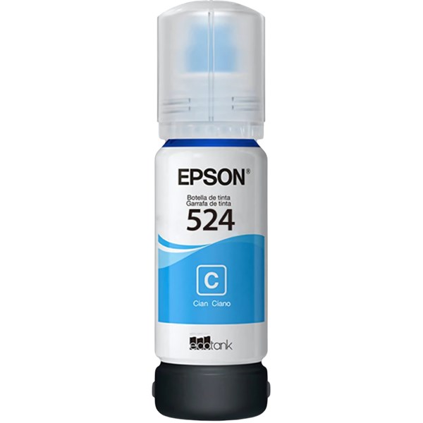 GARRAFA REFIL DE TINTA, EPSON, T524, AZUL, 70 ML