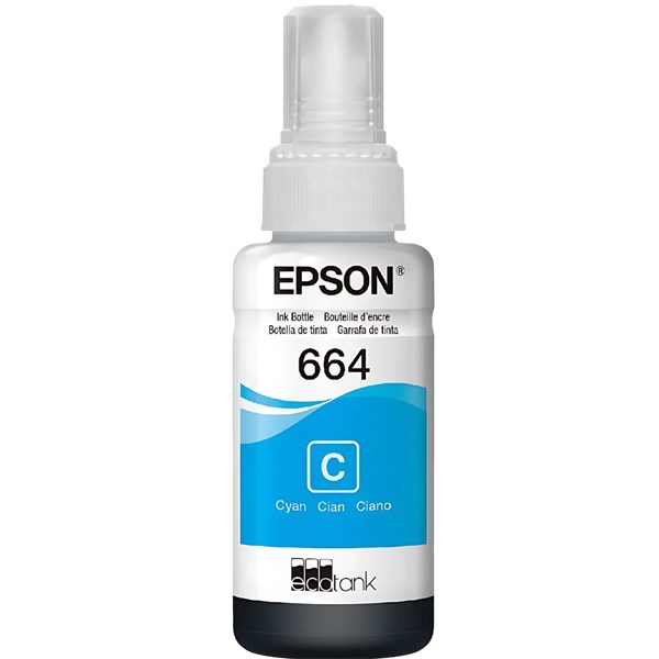 GARRAFA REFIL DE TINTA, EPSON, T664, AZUL