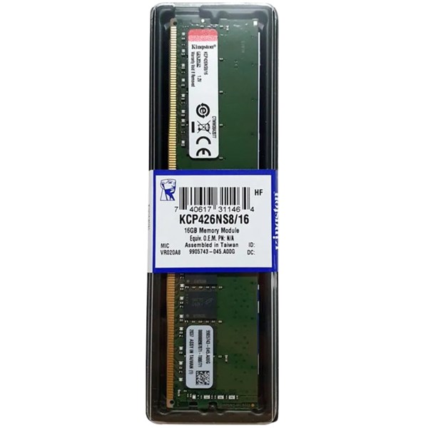 MEMORIA DESKTOP, DDR4, 16GB, 3200 MHZ, KINGSTON, KVR32N22S8/16