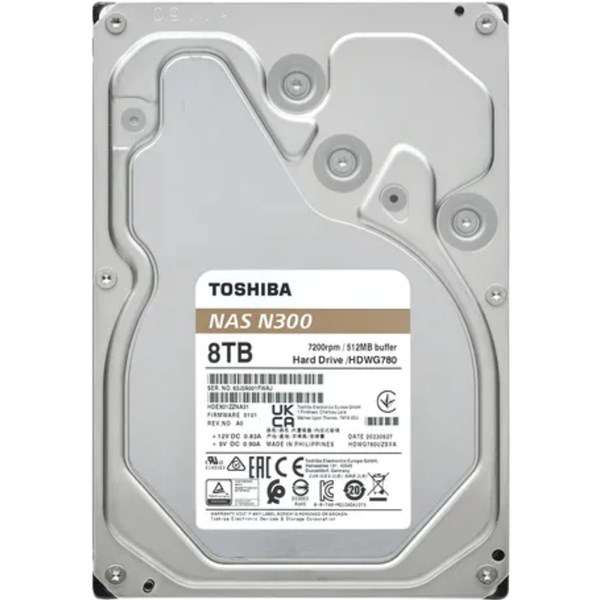 HD INTERNO, 8TB, TOSHIBA, 3.5', N300, HDWG780XZSTA
