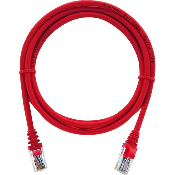 PATCH CORD, CAT6, FURUKAWA, 2.5M, VERMELHO