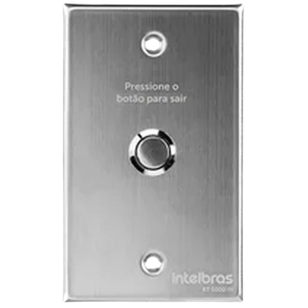 BOTAO DE SAIDA, INOX, INTELBRAS, EMBUTIR, BT 5000 IN