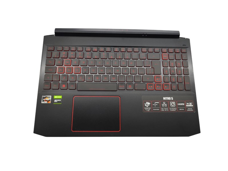 CARCAÇA BASE SUPERIOR COM TECLADO, ACER, NITRO 5, AN515-44-R4KA, SEMINOVO