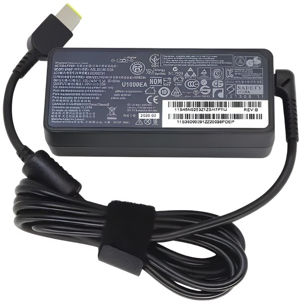 CARREGADOR PARA THINKPAD, COMPATIVEL, LENOVO, 20V, 4.5A, 90W, QUADRADO