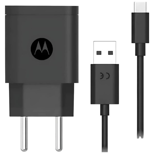 CARREGADOR MOTOROLA COM CABO USBC, 10W, POWER ADAPTER