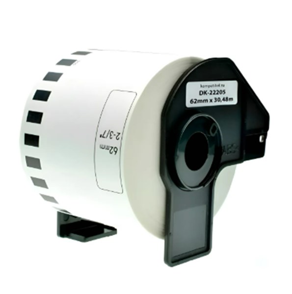 ETIQUETA TERMICA, DK2205, 62MM X30M, COM SUPORTE