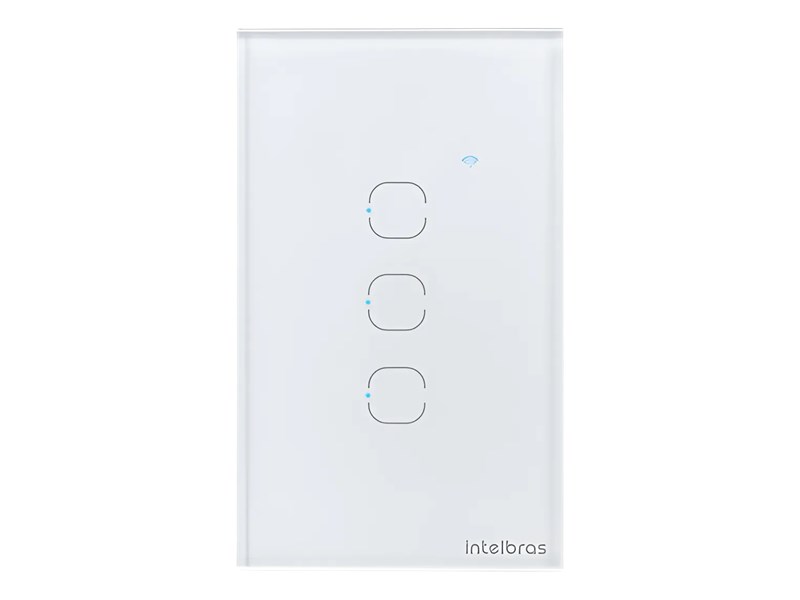 INTERRUPTOR TOUCH, INTELBRAS, SMART, WI-FI, 3 TECLAS, EWS 1003, BRANCO