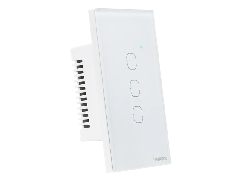 INTERRUPTOR TOUCH, INTELBRAS, SMART, WI-FI, 3 TECLAS, EWS 1003, BRANCO